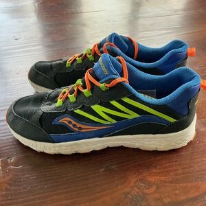 Saucony Grade School Dash Running Sneakers Shoes Boys Size 7M Black Neon Comfort